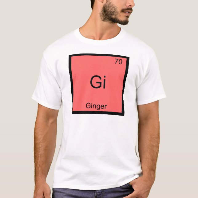 Gi - Ginger Funny Chemistry Inslag-symbol T-Shirt (Framsida)