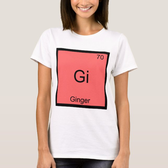 Gi - Ginger Funny Chemistry Inslag-symbol T-Shirt (Framsida)