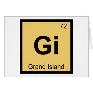 Gi - Grand Island Nebraska Kemistadssymbol Hälsningskort