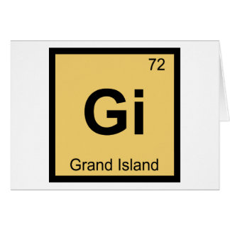 Gi - Grand Island Nebraska Kemistadssymbol Hälsningskort