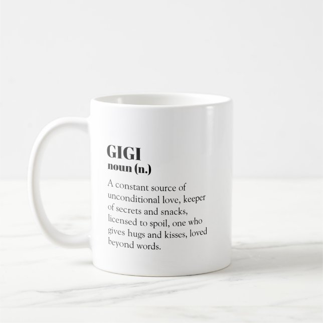 Gi Grandma Nana Definition Ord Noun Gift Kaffemugg (Vänster)