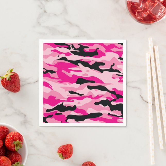 GI JANE Military Camouflage Party Napkins Pappersservett (Insitu)