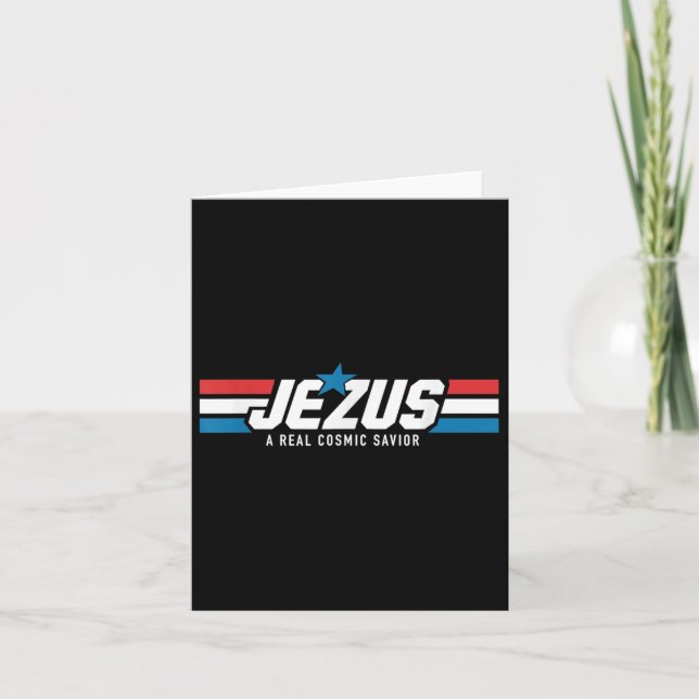 Gi Jezus A Real Cosmic Savior Jesus Christian Fait Kort (Framsida)