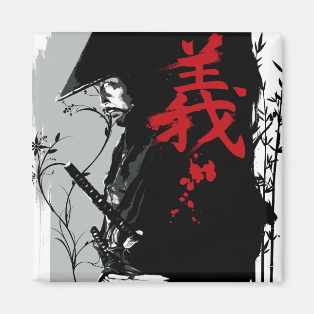 GI Mörk Samurai Magnet (Framsidan)