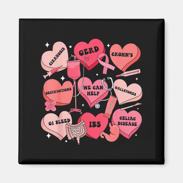 Gi Nurse Valentine Hearts Candy Gastroenterology E Magnet (Framsidan)