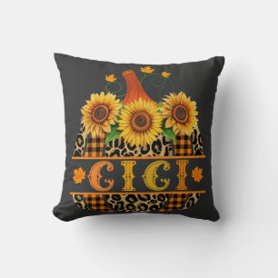 Gi Pumpkin Leopard Skriv ut solros Buffalo Play Kudde