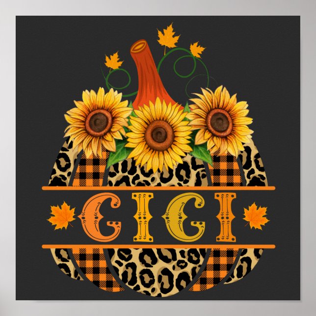 Gi Pumpkin Leopard Skriv ut solros Buffalo Play Poster (Framsidan)