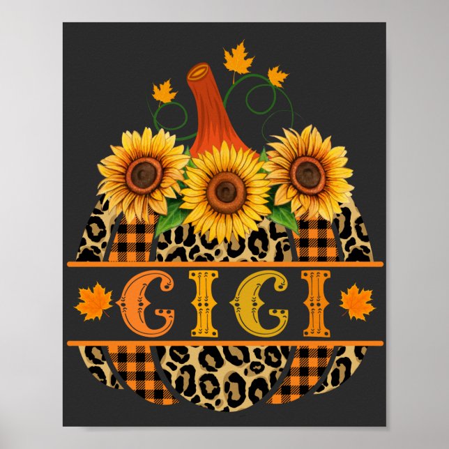 Gi Pumpkin Leopard Skriv ut solros Buffalo Play Poster (Framsidan)