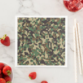 GI Soldier Camouflage Military Firande Party Pappersservett