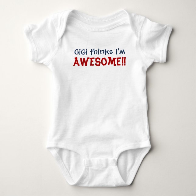 Gi Thinks jag är Fantastisk! Baby Spädbarnsdräkt Tee Shirt (Framsida)