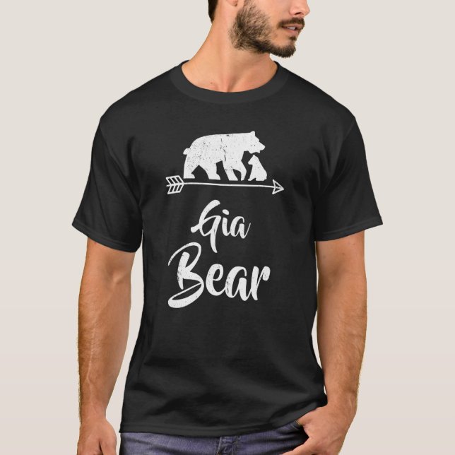 Gia Bear Matching Familjens juldräkt T Shirt (Framsida)