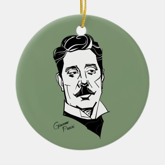 Giacomo Puccini Julgransprydnad Keramik (Framsidan)