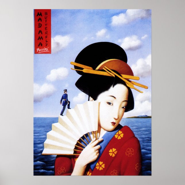 Giacomo Puccini MADAMA BUTTERFLY Opera Play Show Poster (Framsidan)