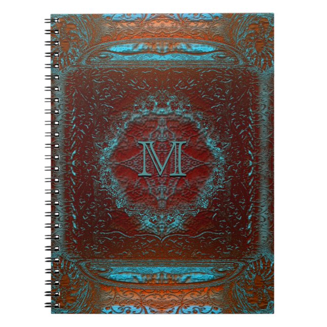 Giadeen Vintage Monogram Anteckningsbok (Framsidan)