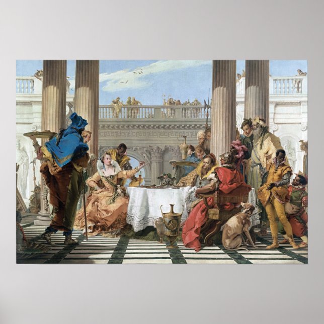 Giambattista Tiepolo Banquet Cleopatra Poster (Framsidan)