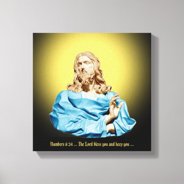 Gian Lorenzo Bernini Bust av Kristus 1679 Canvastryck (Framsida)