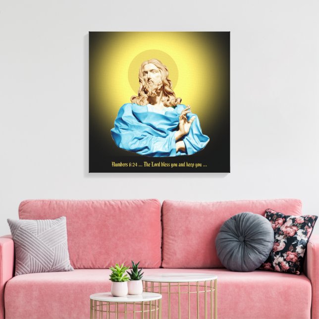 Gian Lorenzo Bernini Bust av Kristus 1679 Canvastryck (Insitu (Vardagsrum))