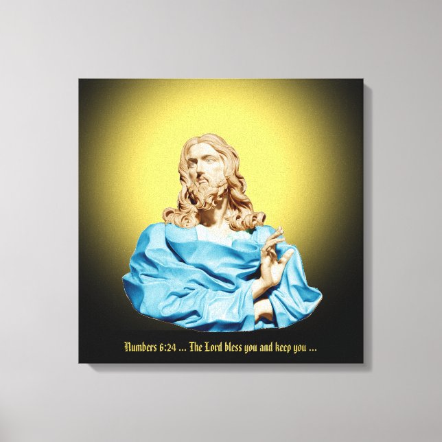 Gian Lorenzo Bernini Bust av Kristus 1679 Canvastryck (Framsida)