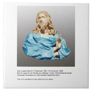 Gian Lorenzo Bernini Bust av Kristus 1679 Kakelplatta
