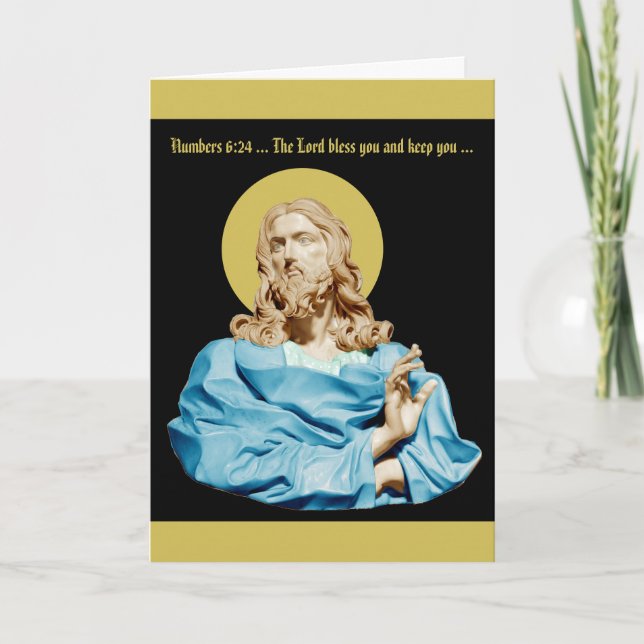 Gian Lorenzo Bernini Bust av Kristus 1679 Tack Kort (Framsida)