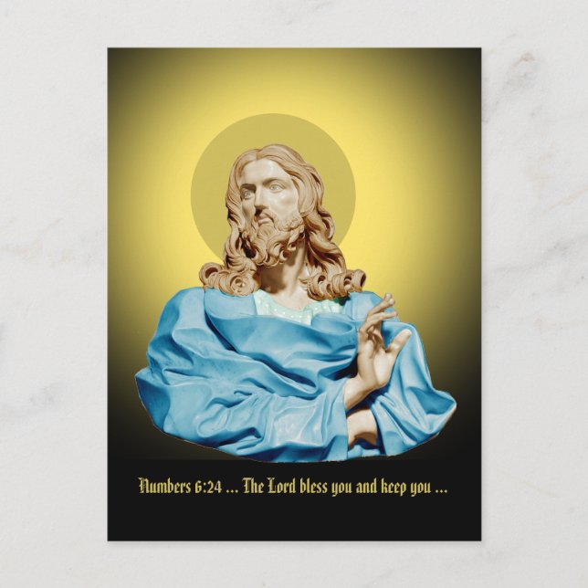 Gian Lorenzo Bernini Bust av Kristus 1679 Vykort (Framsida)