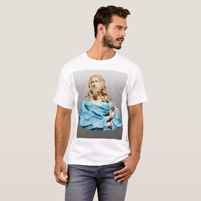 Gian Lorenzo Bernini Bust of Jesus 1679 T-Shirt (Hel framsida)