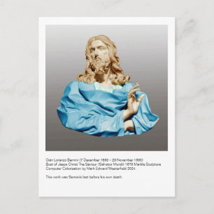 Gian Lorenzo Bernini byst av Kristus 1679 Vykort