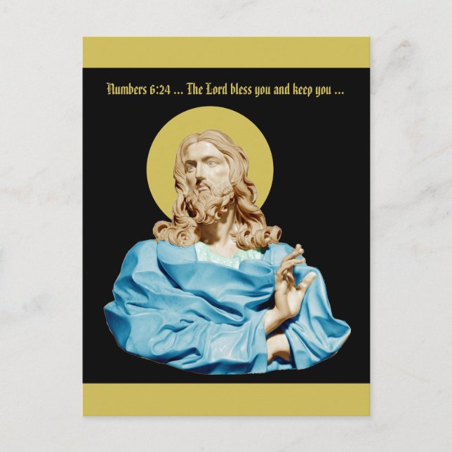 Gian Lorenzo Bernini byst av Kristus 1679 Vykort (Framsida)