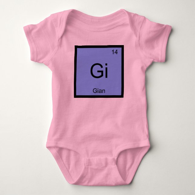Gian namn kemi element periodiska systemet t-shirt (Framsida)