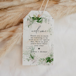 GIANNA Boho Etherial Greenery Bröllop Welcome Bag Presentetikett