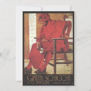 Gianni Schicchi Poster (Puccini) Inbjudningar