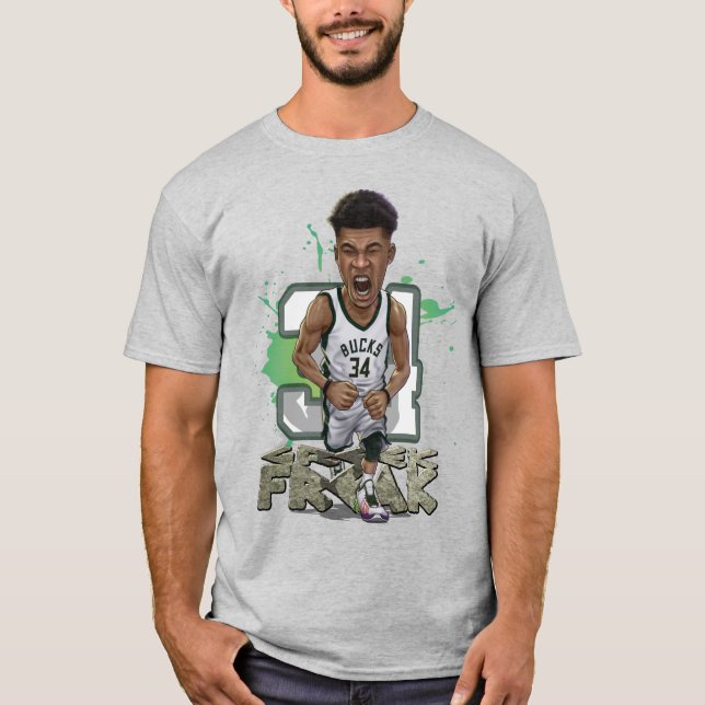 Giannis Antetokounmpo Caricature T Shirt (Framsida)