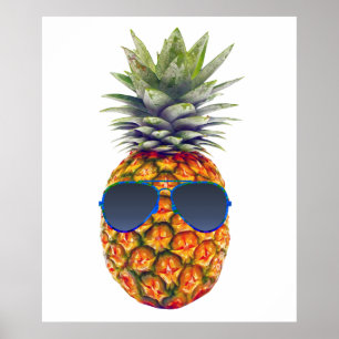 Giant ananas med solglasögon, livsmedel, ZSSG Poster