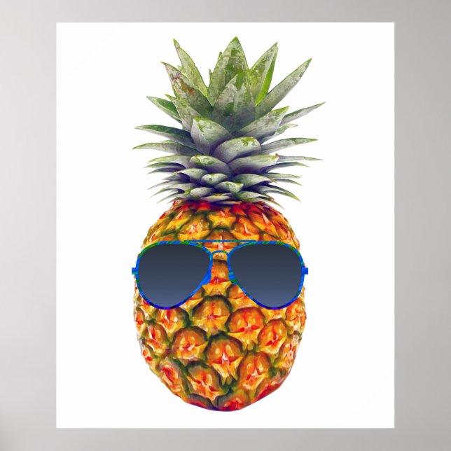 Giant ananas med solglasögon, livsmedel, ZSSG Poster (Framsidan)