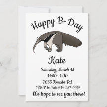 Giant Anteater Grattis på födelsedagen