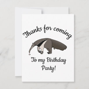 Giant Anteater Grattis på födelsedagen Tack Kort