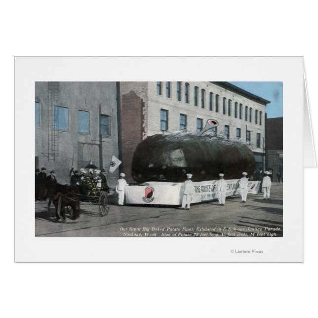 Giant Baked Potatoe Flyter Scene Hälsningskort (Framsidan Horizontal)