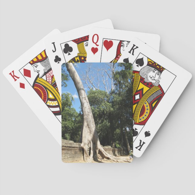 Giant Banyan Träd ... Ta Prohm Temple, Kambodja Spelkort (Baksidan)