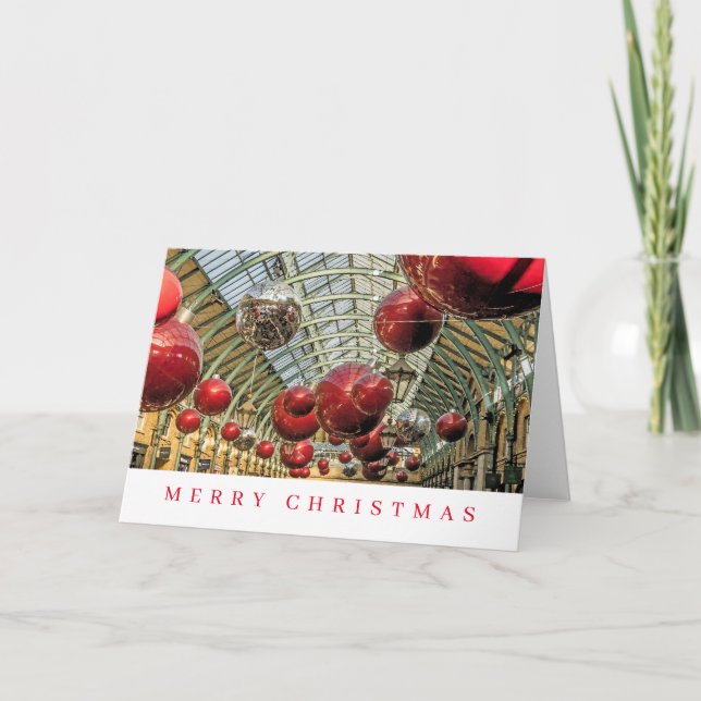 Giant baubles visa julkort helgkort (Framsida)