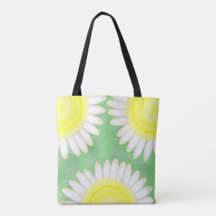 Giant Blommar Tote Bag Tygkasse