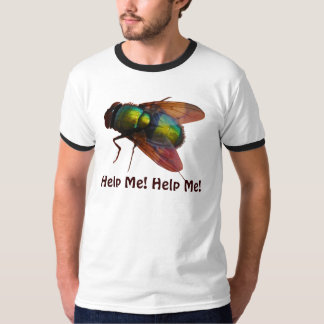 Giant Blow-Fly Funny "Hjälp mig!" T-Shirt