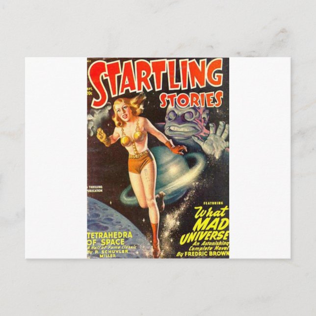 Giant Blue Guy Plottdestruktion Vykort (Framsida)