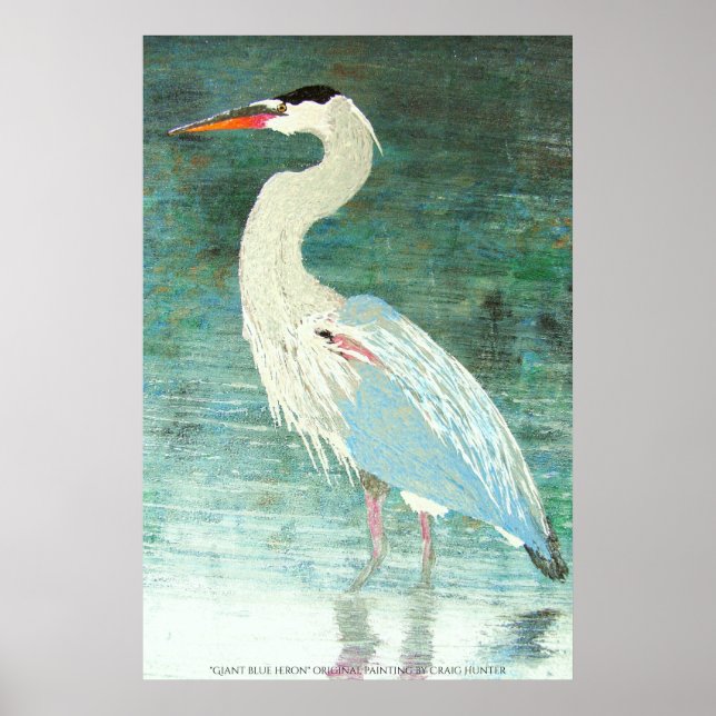 Giant blue heron poster (Framsidan)