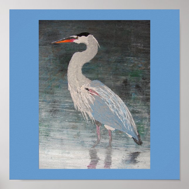 Giant Blue Heron Poster (Framsidan)