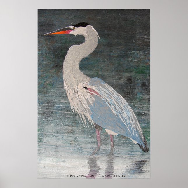 Giant blue heron poster (Framsidan)