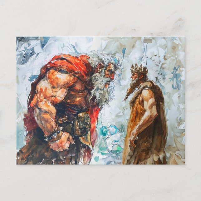 Giant Bodo Seeks Princess Hand – Rosstrappe Waterc Vykort (Framsida)