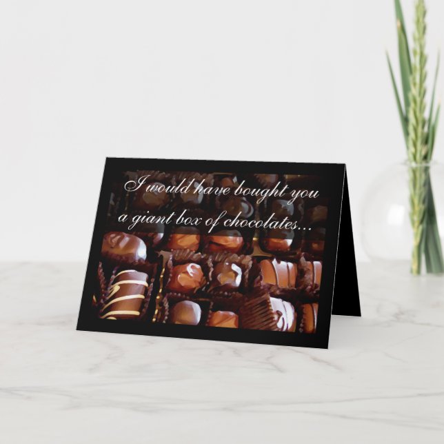 Giant Box of Chocolates Romantic Valentine Card Helgkort (Framsida)