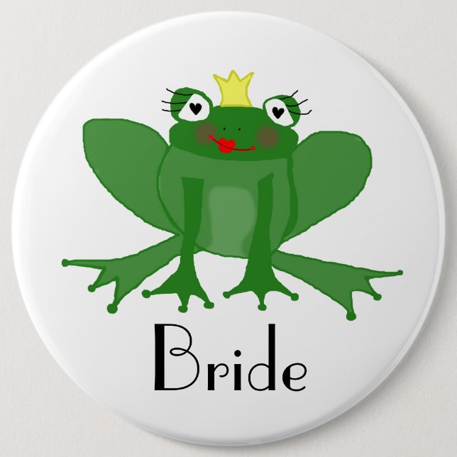 Giant Bride Badge med prinsessan Frog Knapp (Framsida)