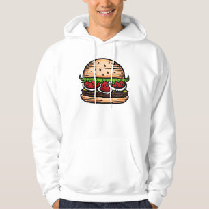 Giant burger humor hoodie