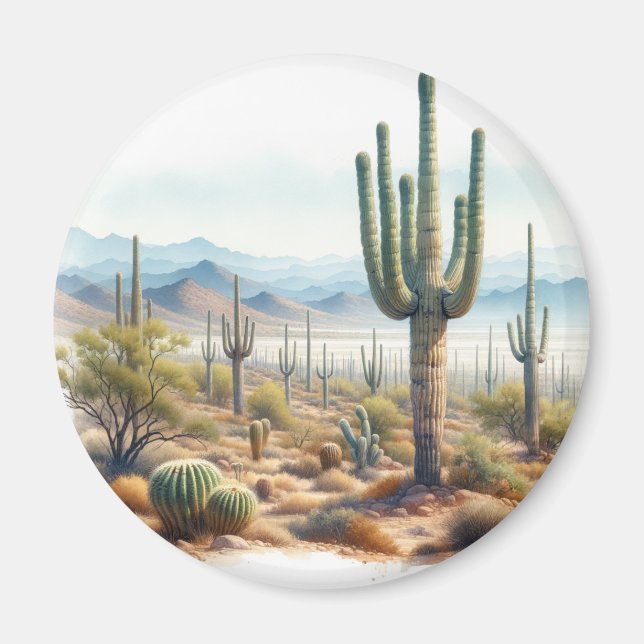 Giant Cacti of Saguaro nationalpark Magnet (Framsidan)